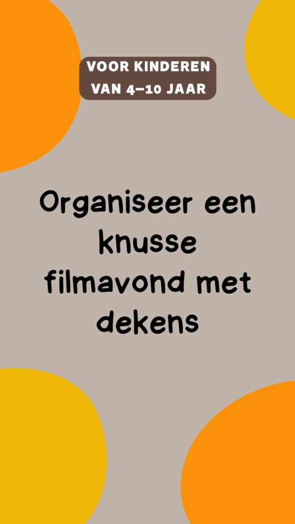 activiteit kinderen knusse filmavond met dekens
