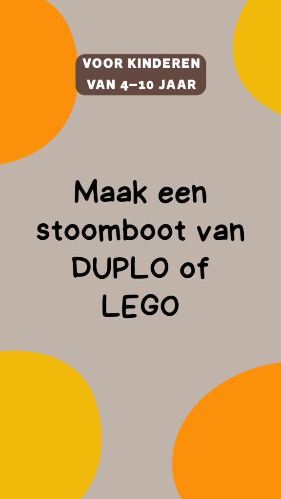 activiteit: maak een stoomboot van DUPLO of LEGO