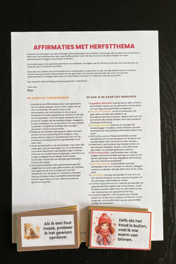 Affirmatiekaartjes