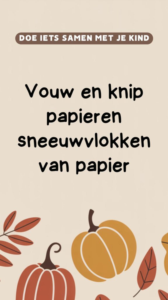 winter en herfst knutsel idee: knip papieren sneeuwvlokken van papier