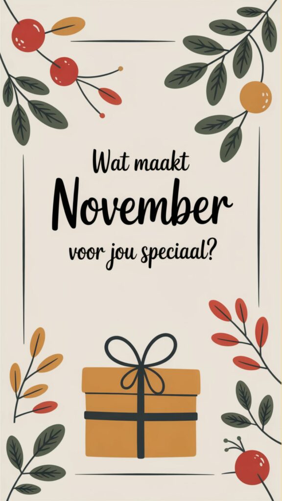 gespreksvraag november: Wat maakt november voor jou speciaal?