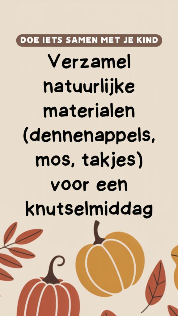 activiteit: verzamel natuurlijke materialen voor een knutselmiddag
