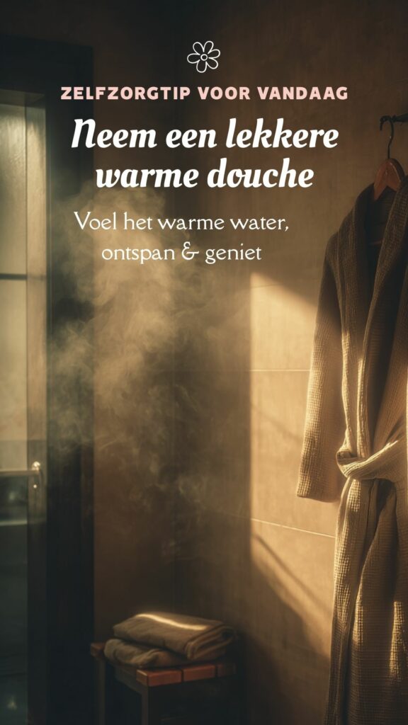 zelfzorg activiteit voor moeders: neem een lekkere warme douche