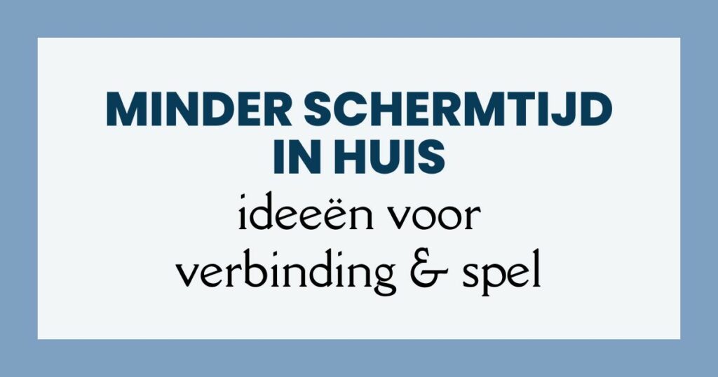 minder schermtijd in huis omslag