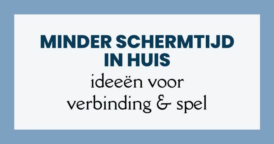 minder schermtijd in huis omslag