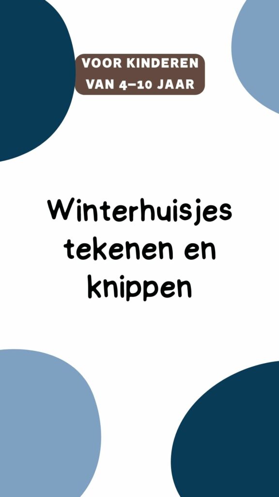 Winterhuisjes tekenen en knippen