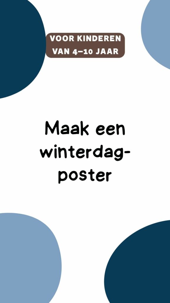 activiteit kinderen maak een winterdagposter