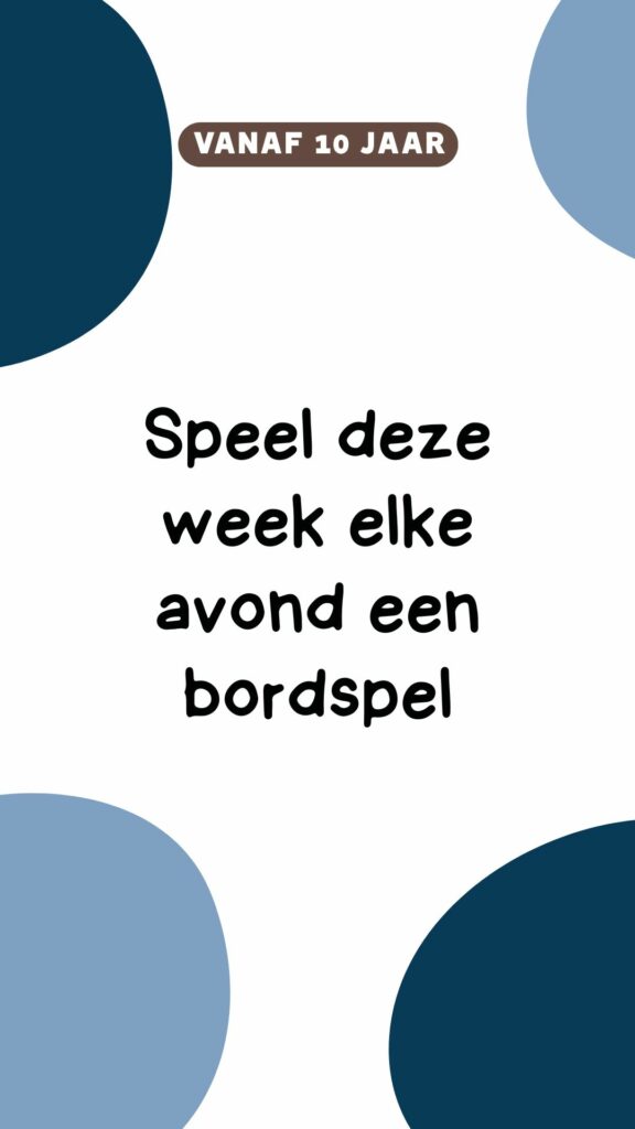 Activiteit minder schermen: speel deze week elke avond een bordspel