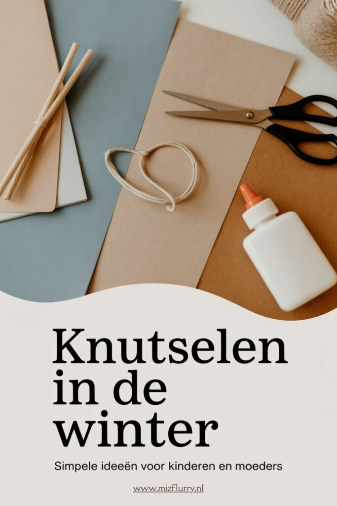 pinterest afbeelding knutselen in de winter met simpele materialen