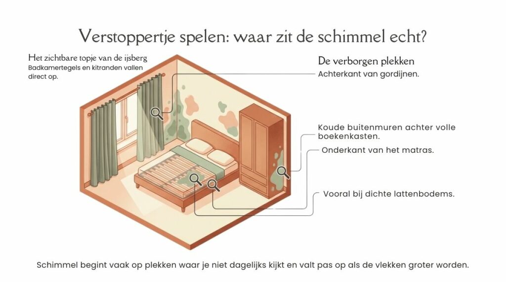 schimmel plekken vinden